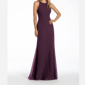 Hayley Paige Plum Bridesmaid Dress, Size 8